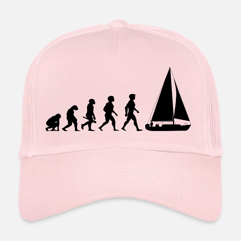Evolution Segeln Segelboot Segelschiff - Trucker Cap - Hellrosa