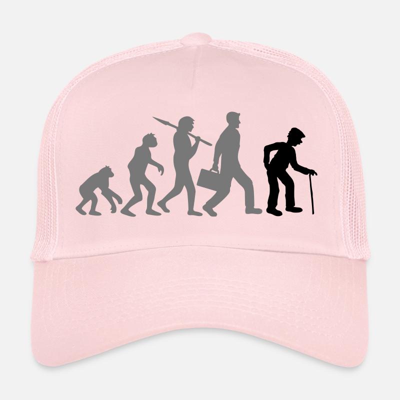 evolution affe stock hut gehen ruecken opa grossva Trucker Cap