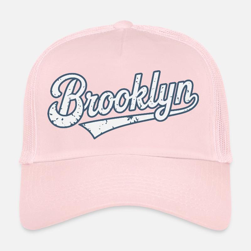 Typographie Brooklyn Vintage Effet Usé Casquette trucker 