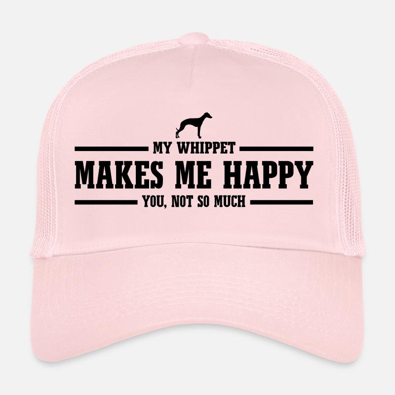 WHIPPET makes me happy Trucker Cap