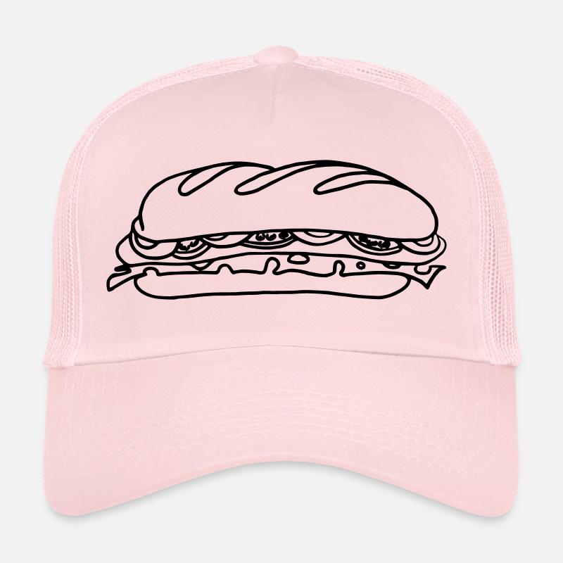 Sandwich Sandwich Bread Gift Gift Idea - Trucker Cap - pale pink