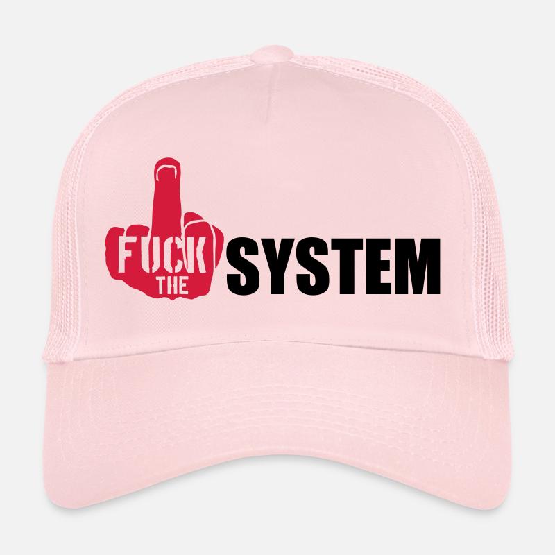 logo main doigt du milieu cool texte rebelle baiser t Casquette trucker 