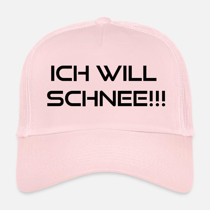 ich will schnee - Trucker Cap - Hellrosa