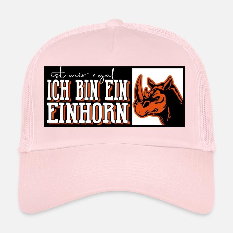 Einhorn unicorn lustig dub nas horn - Trucker Cap - Hellrosa