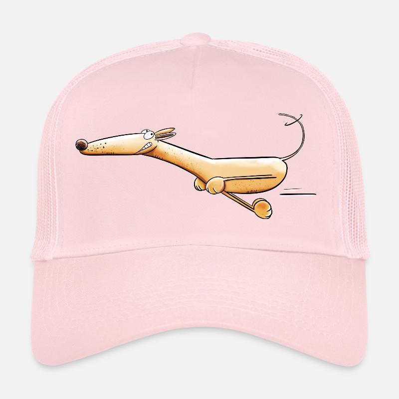 Flotter Windhund I Hund - Trucker Cap - Hellrosa
