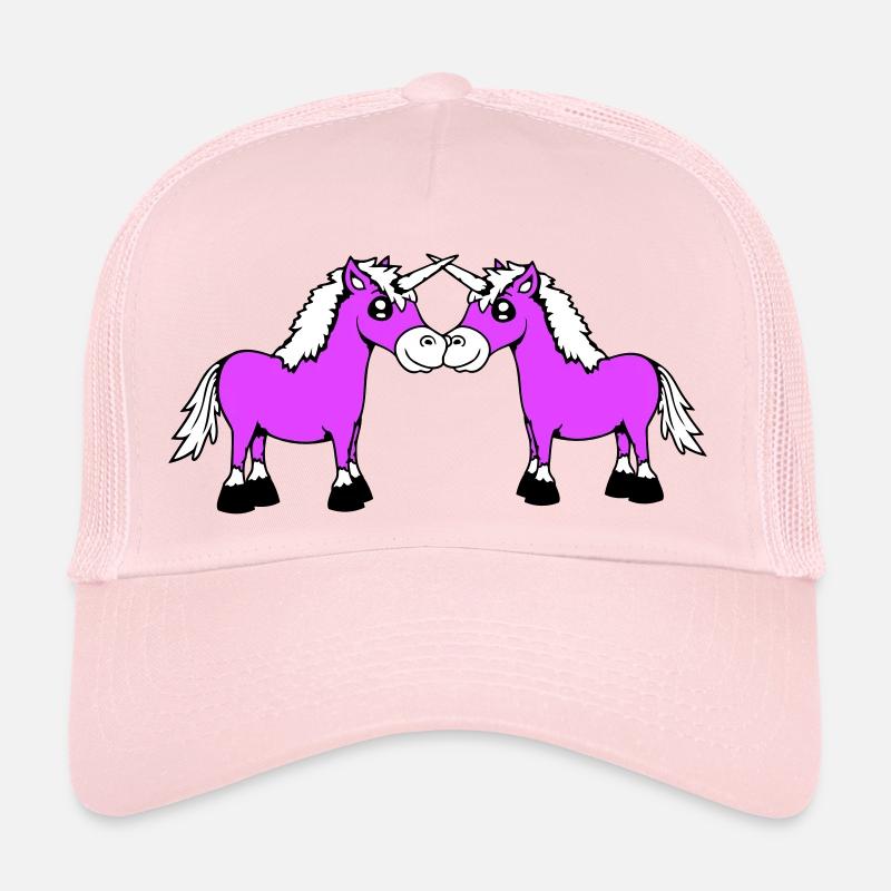 2 Licornes Équipe Paire Cornes Amis Bienvenue Mignon Casquette trucker 