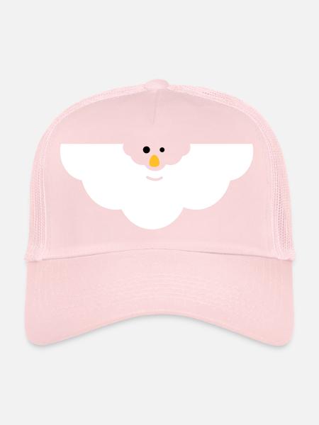 Cuddly Cloud Face - Trucker Cap - pale pink - Front