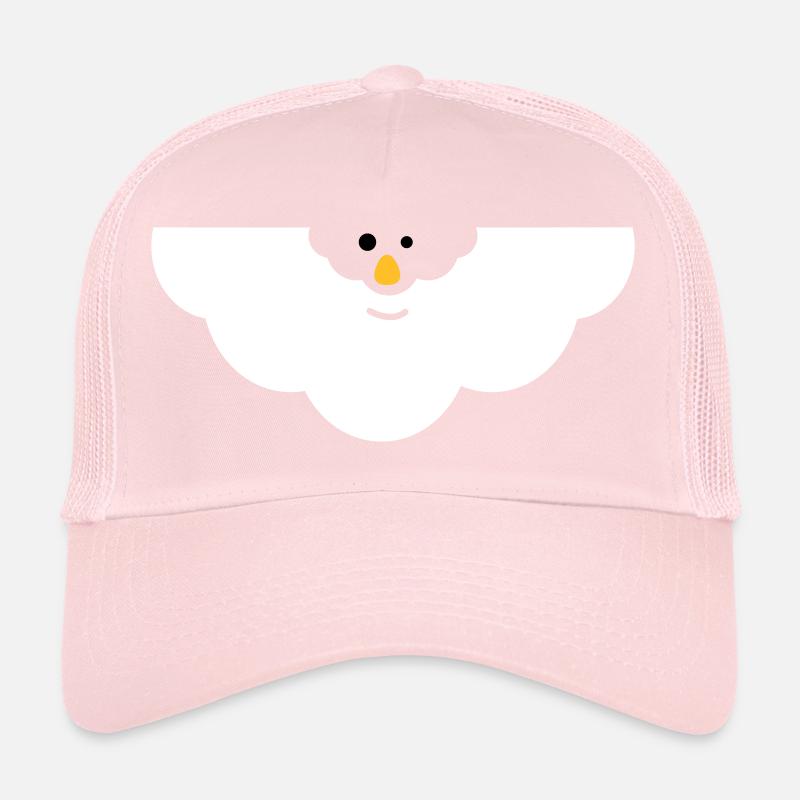 Cuddly Cloud Face - Trucker Cap - pale pink