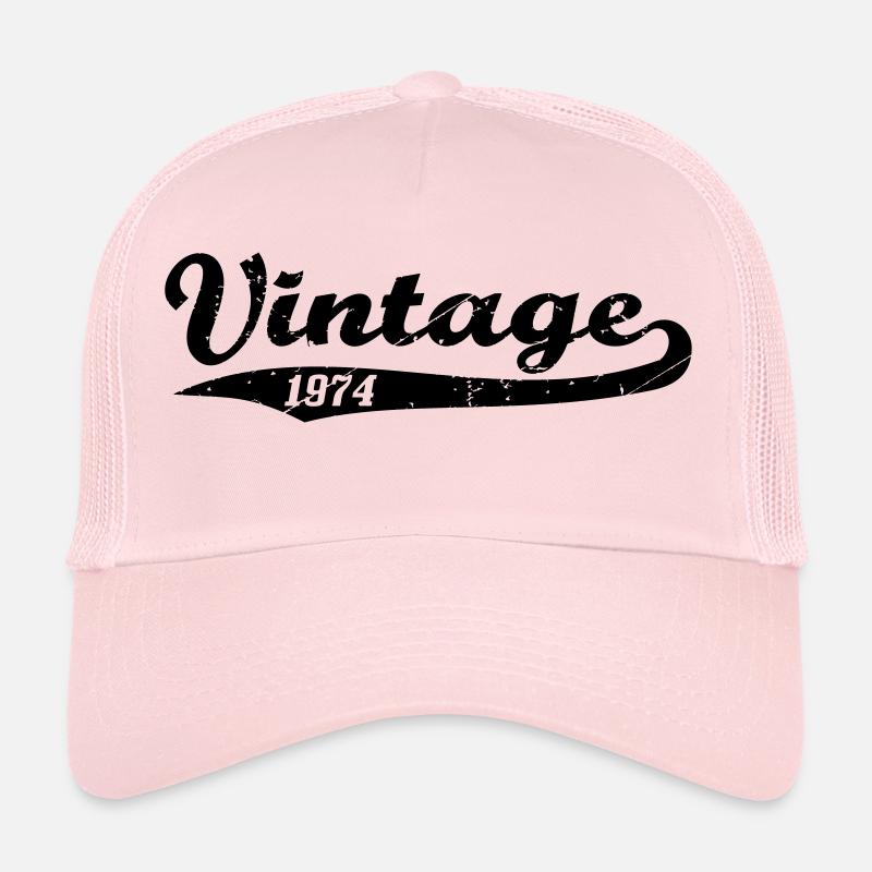 Vintage 1974 - Trucker Cap - pale pink