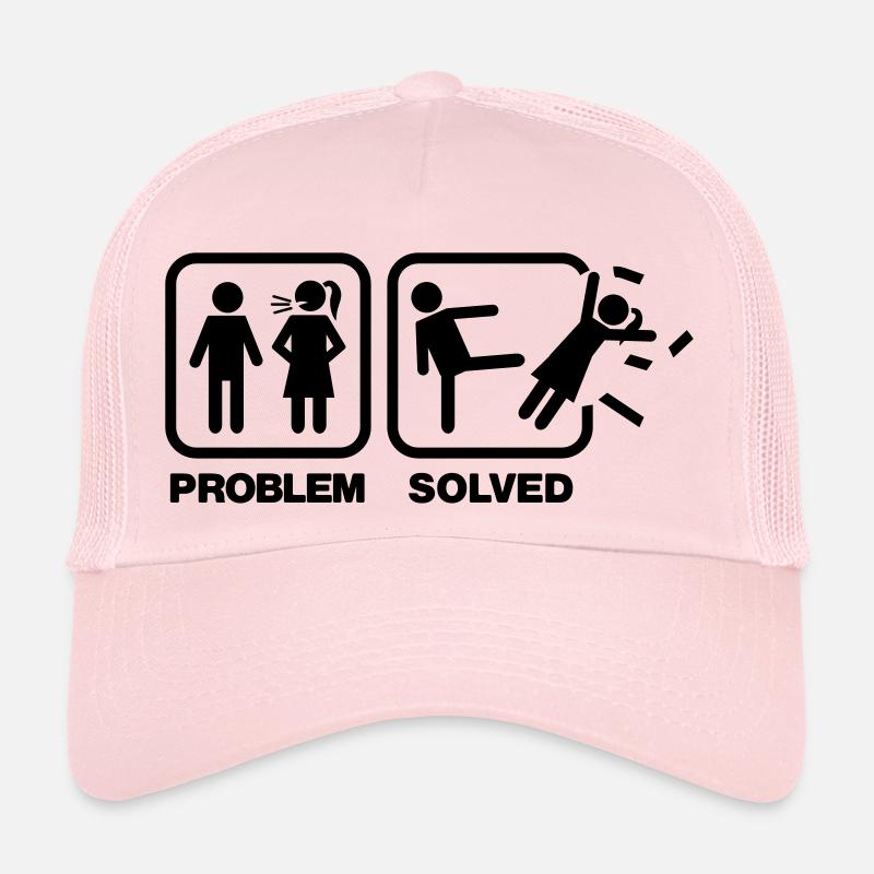 problem solved - Casquette trucker  - rose pâle