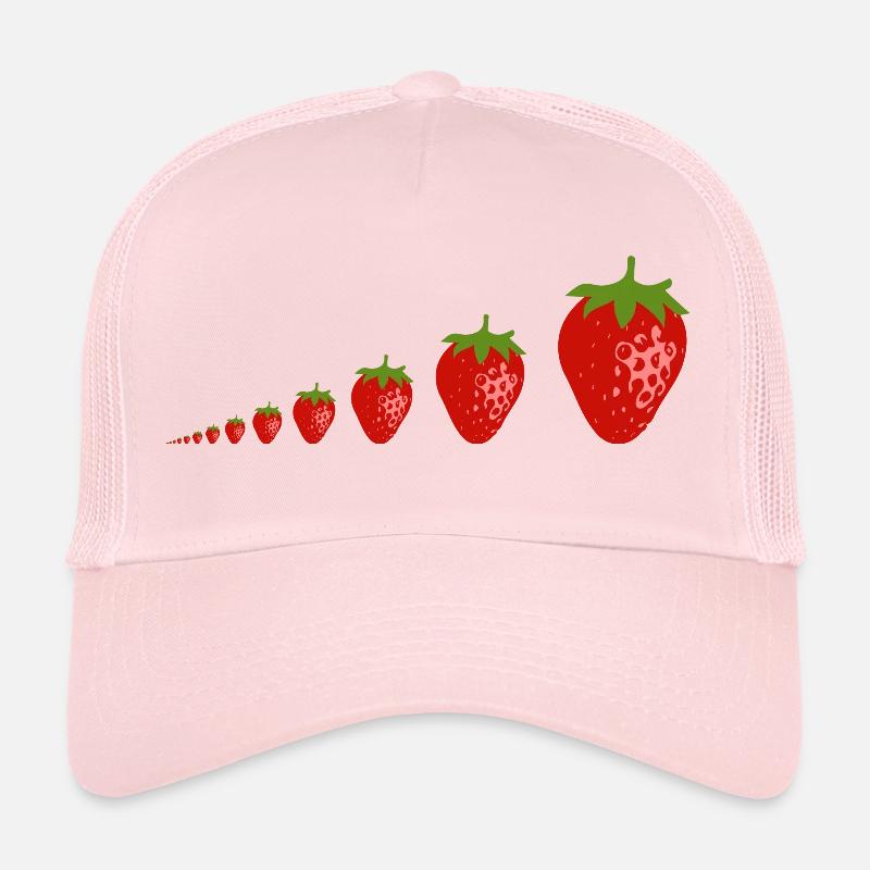 fraises - Casquette trucker  - rose pâle