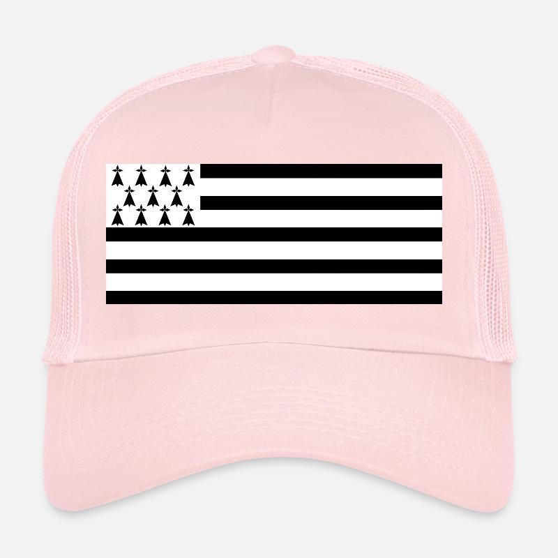 Drapeau Breton Bretagne - Casquette trucker - rose pâle