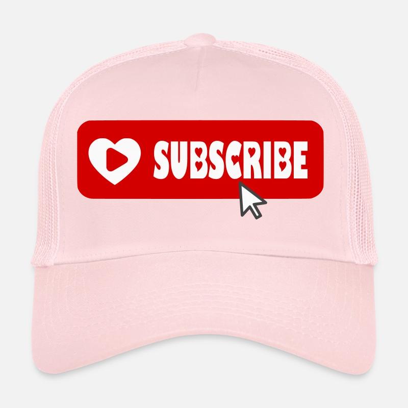 Fabulous YouTube Channel Subscribe Button Icon Trucker Cap