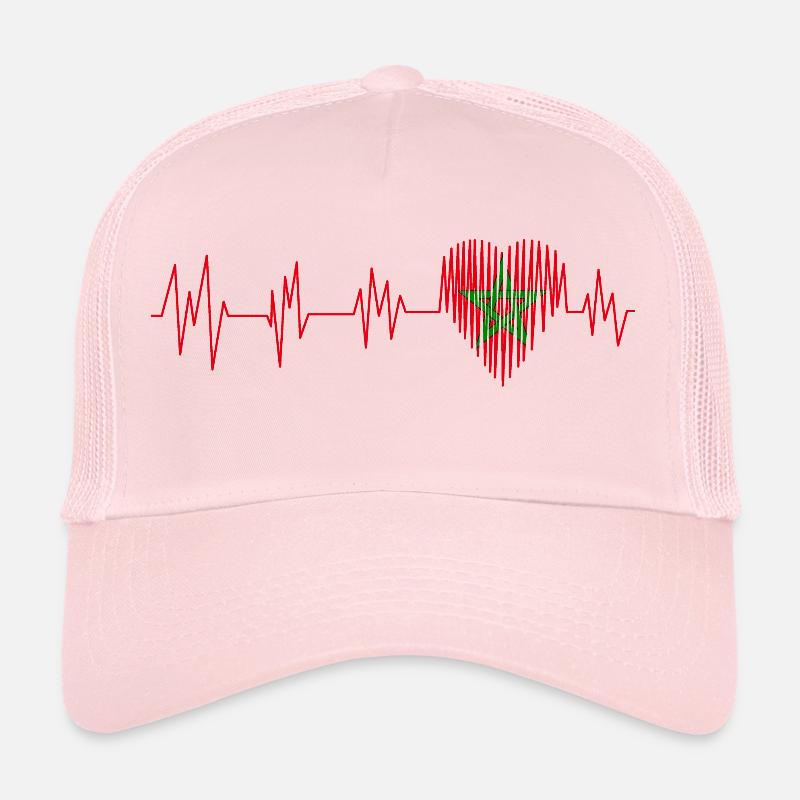 Morocco Marokko المغرب Herz Puls Herzschlag Trucker Cap