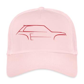 Esquisse R5 turbo 2 - Casquette trucker  - rose pâle - Devant