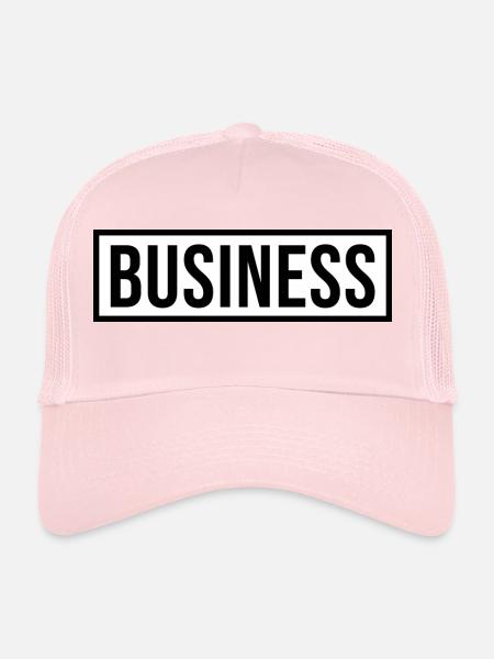 Business-shirt - Casquette trucker  - rose pâle - Devant
