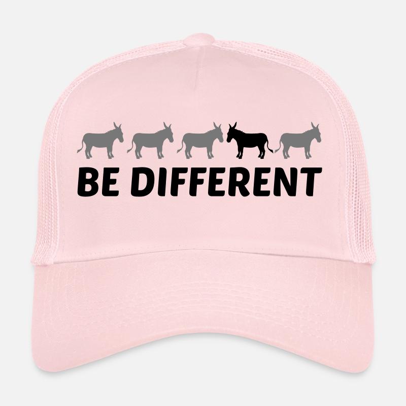 texte différent être différent âne cheval poney petit pac Casquette trucker 