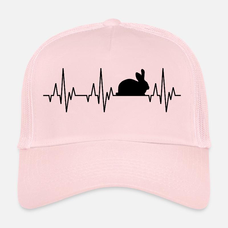 Heartbeat ECG rabbit rabbit rabbits bunny Trucker Cap