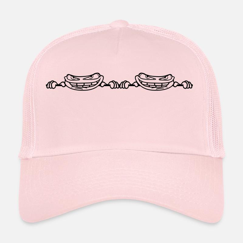 2 friends team couple duo hide frame text Trucker Cap