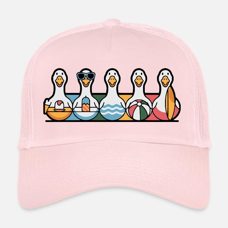 Rangée d’oies d’été Casquette trucker 