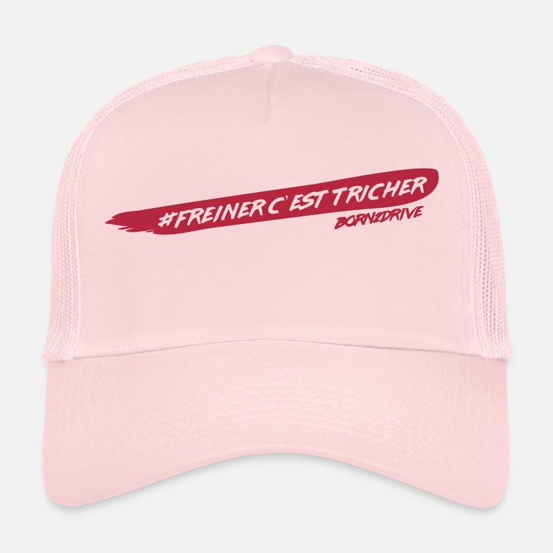 Freiner c'est tricher - Casquette trucker  - rose pâle