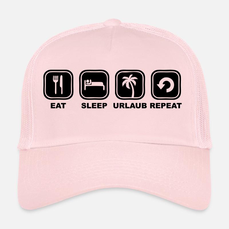 Eat sleep holiday Repeat Trucker Cap
