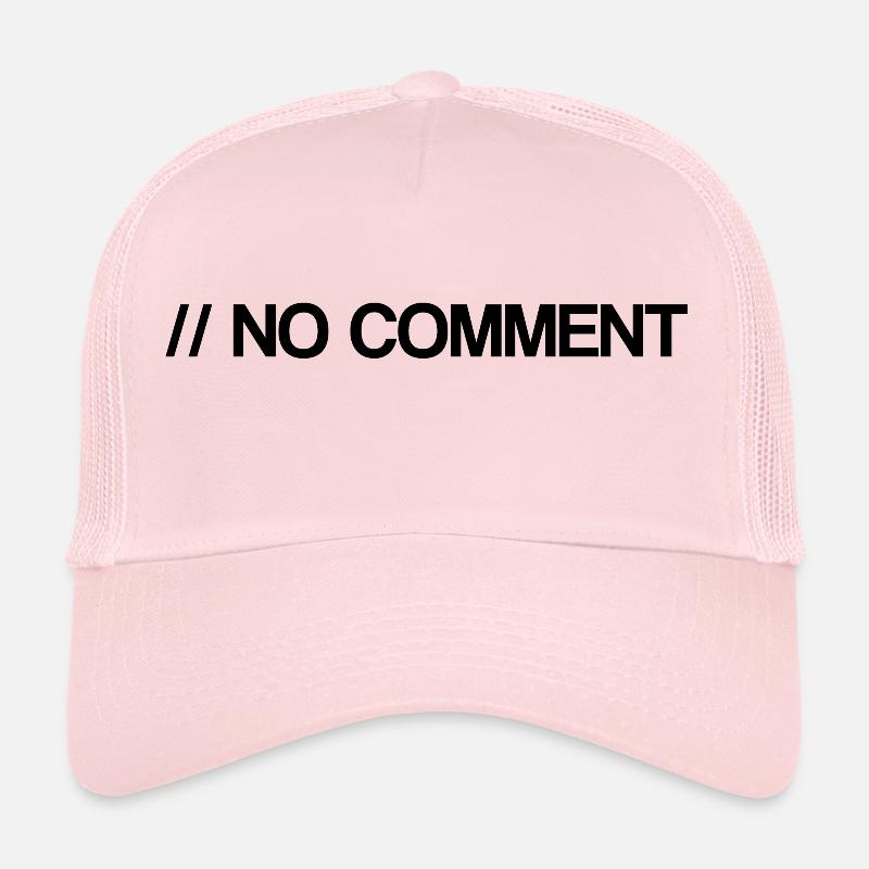 No Comment - Computer Science - Comment - Coden - Trucker Cap - pale pink