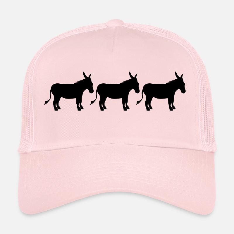 3 amis équipage partie rangée âne cheval poney petit p Casquette trucker 