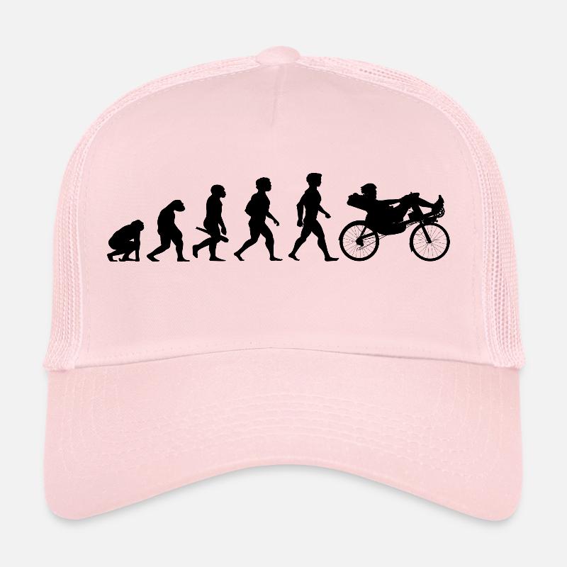 Evolution recumbent recumbent bike bicycle cycling - Trucker Cap - pale pink