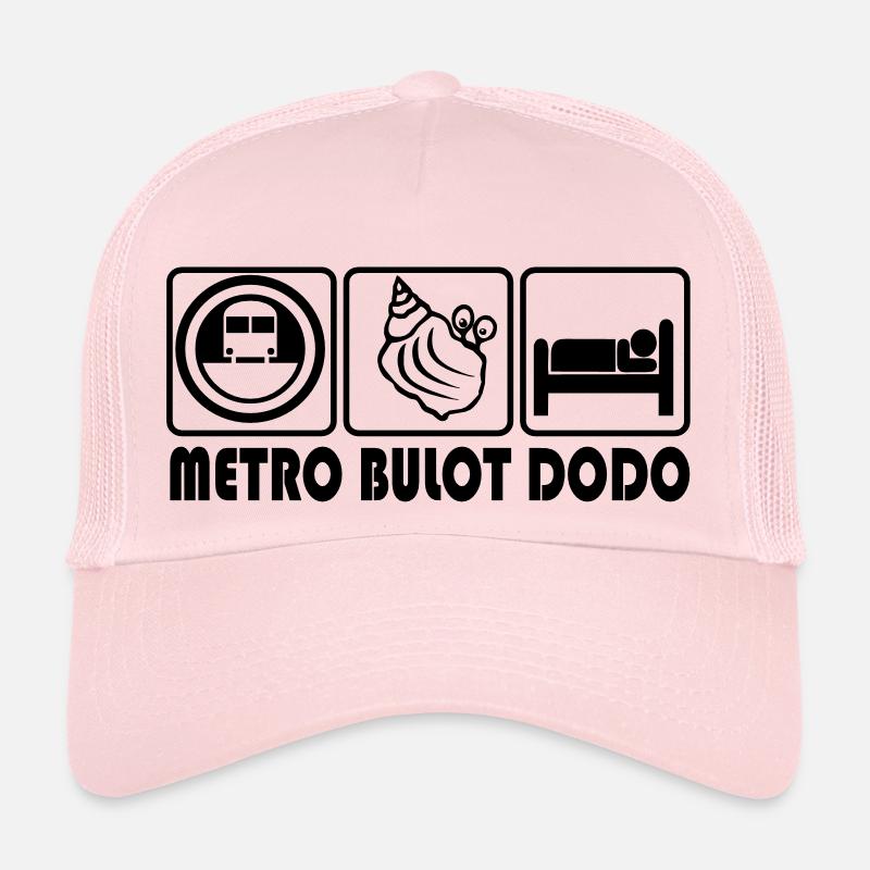 Métro bulot dodo - Casquette trucker  - rose pâle