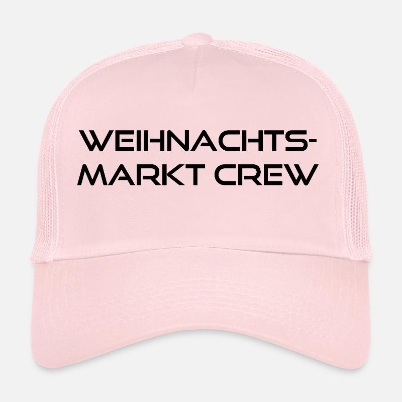 marché de noël crew - Casquette trucker  - rose pâle