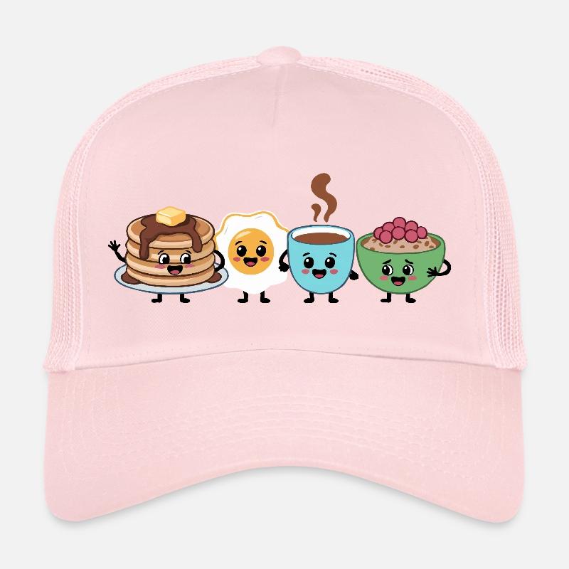Cute Food & Beverage Breakfast Pattern Trucker Cap