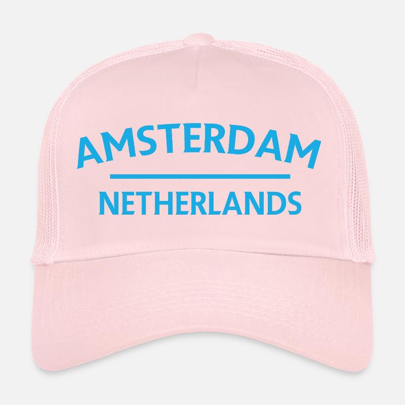 Amsterdam – Niederländisches Textdesign Trucker Cap