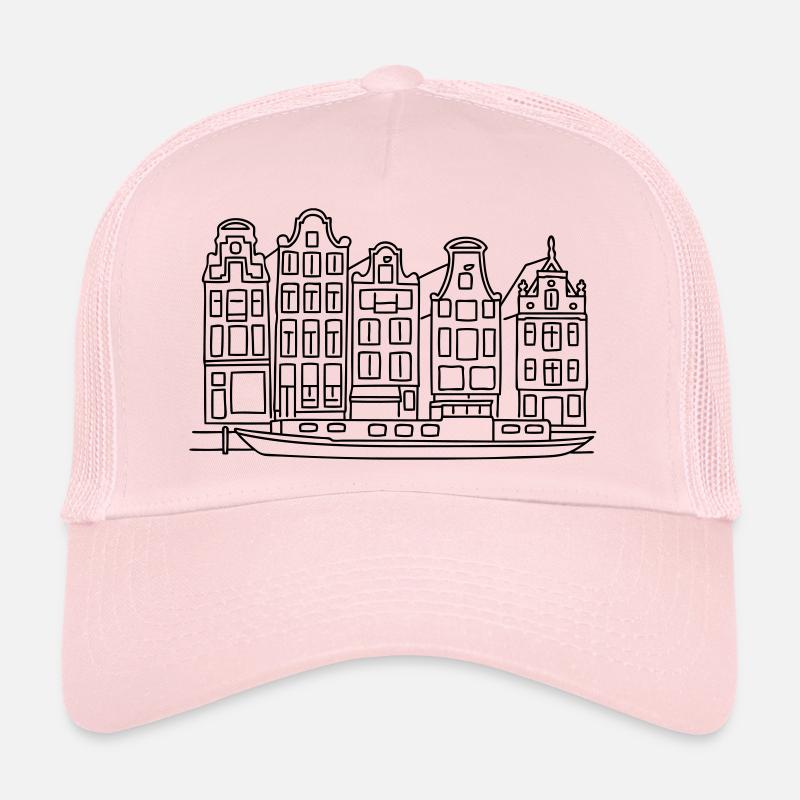 Amsterdam Grachtenhäuser Trucker Cap