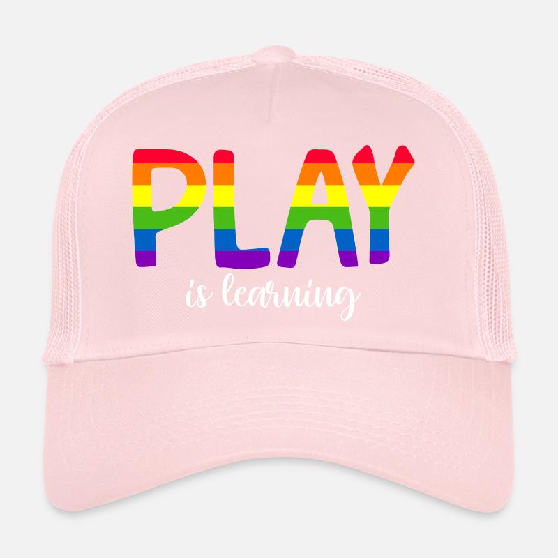 Playing is learning, preschool, preschool, kindergarten Trucker Cap