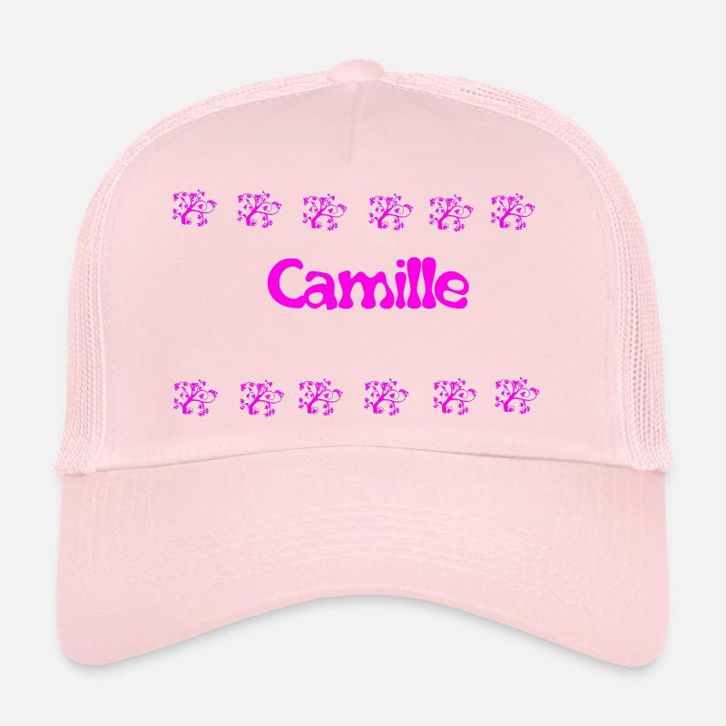Camille Floral Pink Bubble Trucker Cap