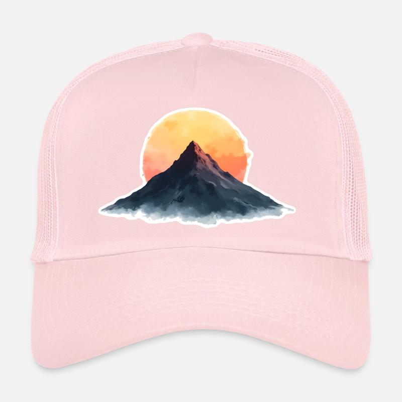 Mountain at sunset Trucker Cap