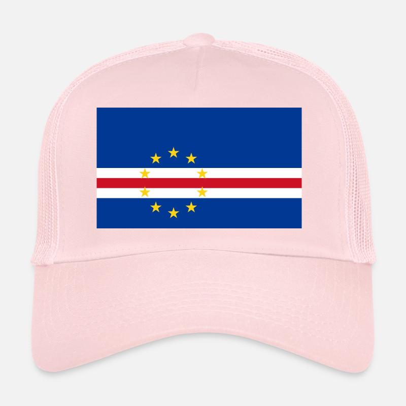 drapeau Cap Vert - Casquette trucker  - rose pâle