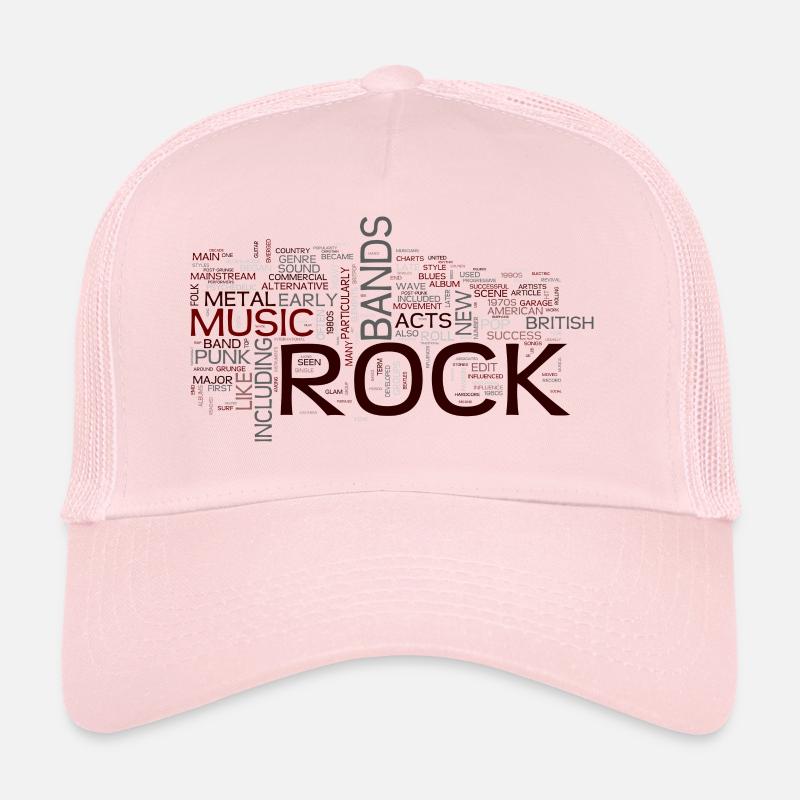 rock words Trucker Cap