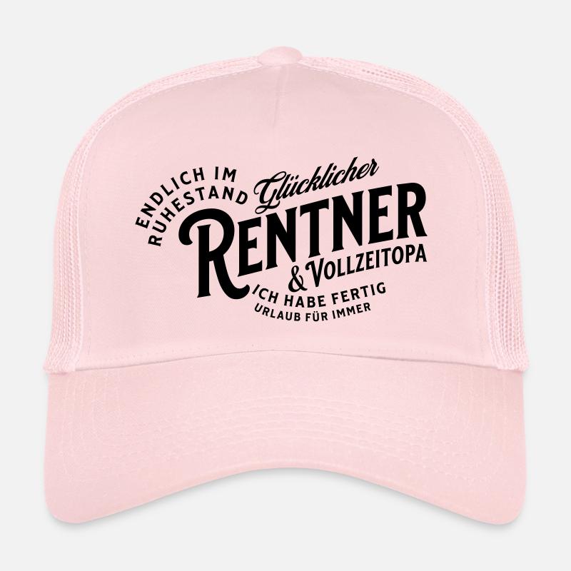 Glücklicher Rentner & Vollzeitopa - Trucker Cap - Hellrosa