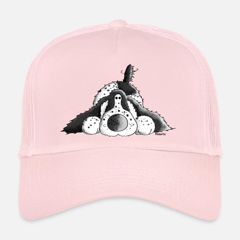 Fröhlicher Cocker Spaniel - Hund - Trucker Cap - Hellrosa