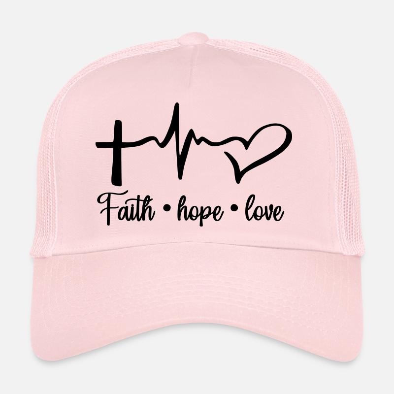 Glaube Hoffnung Liebe, Christ, Gläubige, Symbole Trucker Cap