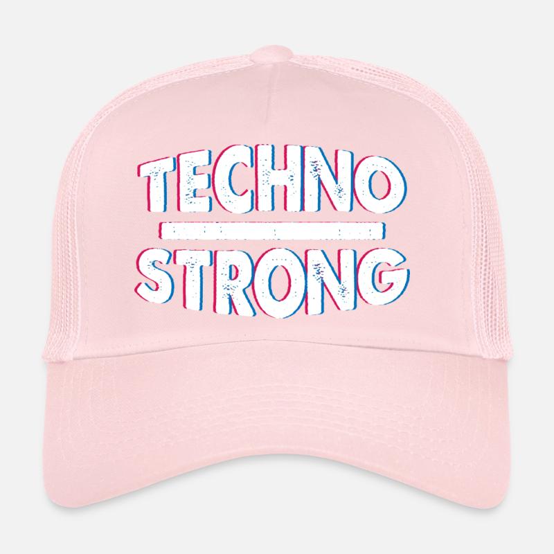 Techno Strong Neon Glitch Trucker Cap