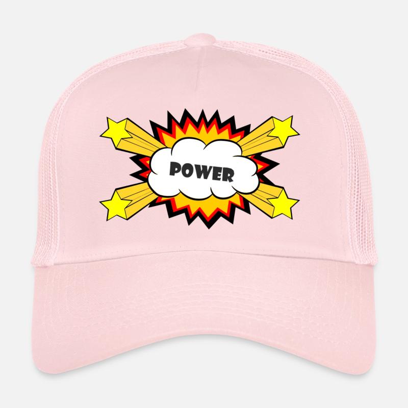 Puissance Comic Explosion - Casquette trucker  - rose pâle
