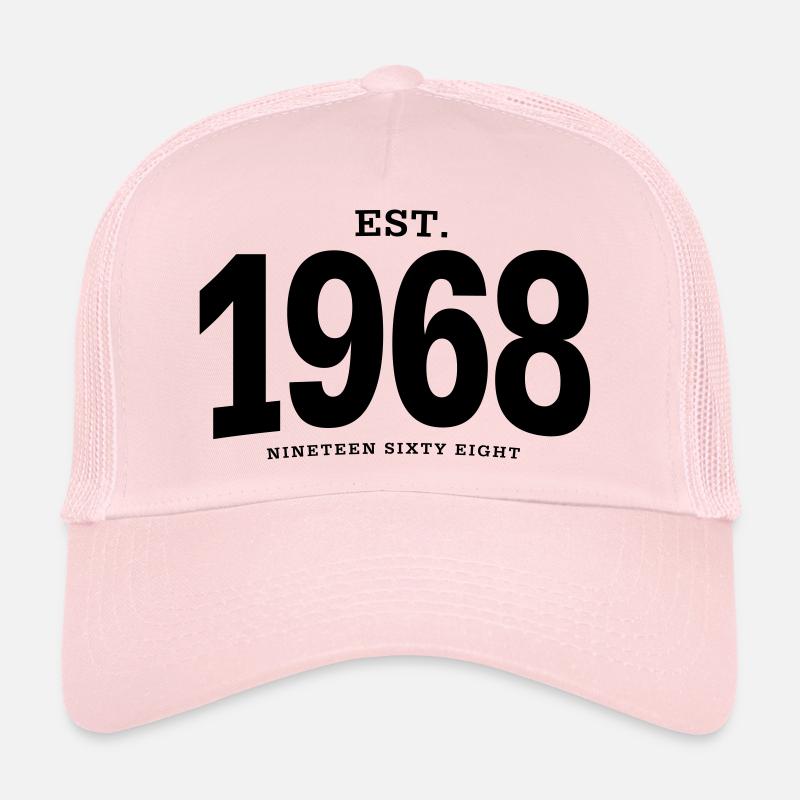 EST. 1968 Nineteen Sixty Eight - Trucker Cap - pale pink