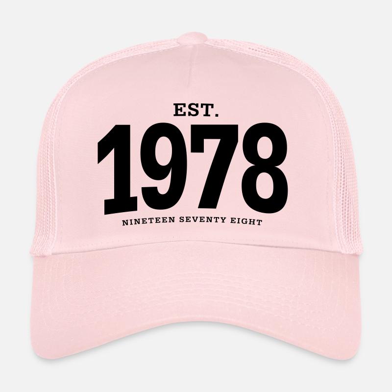 EST. 1978 Nineteen Seventy Eight - Trucker Cap - pale pink
