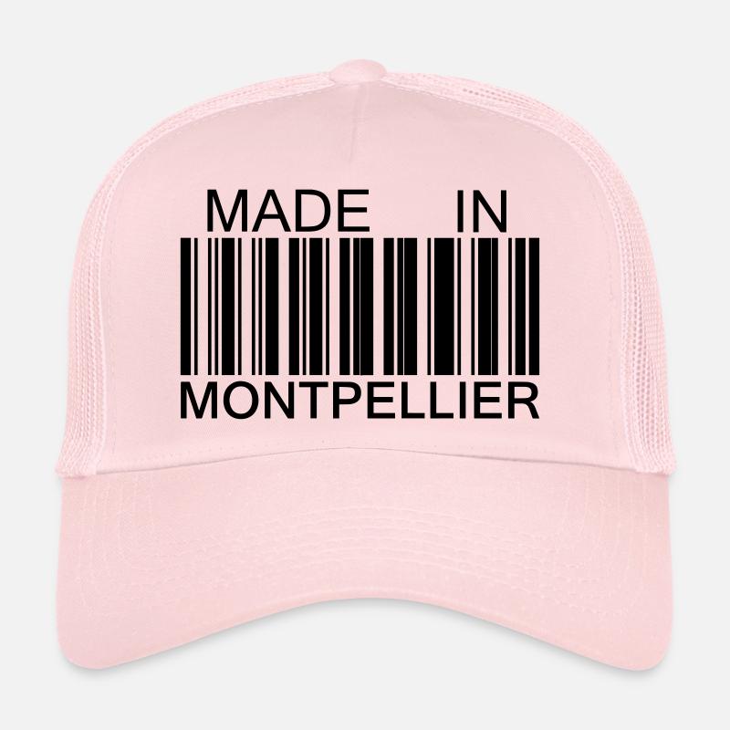 Made in Montpellier 34 Hérault - Casquette trucker  - rose pâle