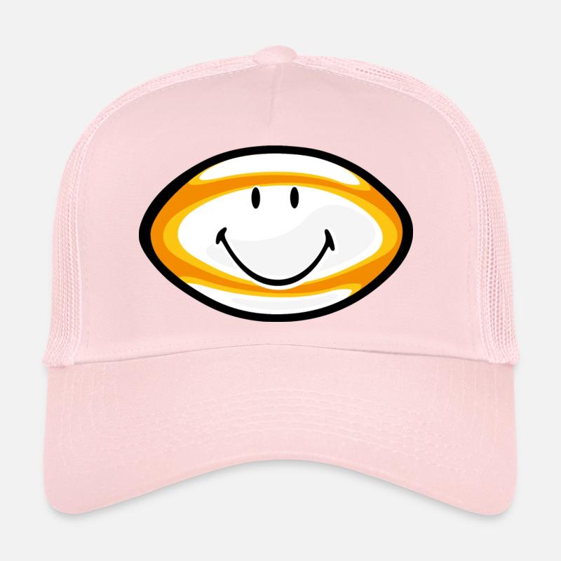 Smiley Rugby Ball - Trucker Cap - Hellrosa
