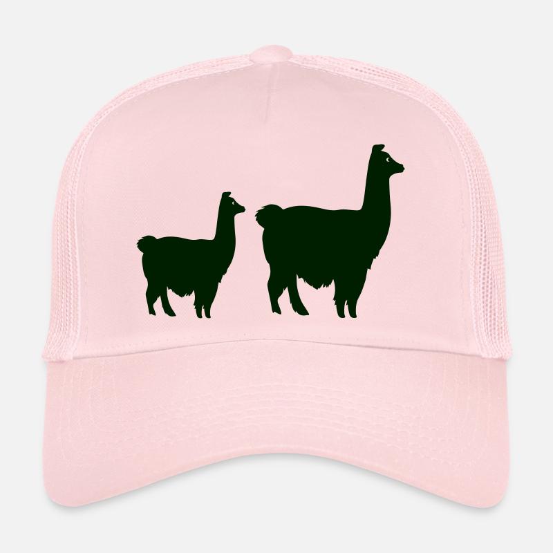 lama silhouette - Trucker Cap - Hellrosa