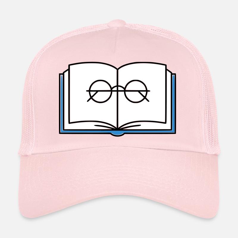 Open Book Glasses School Trucker Cap